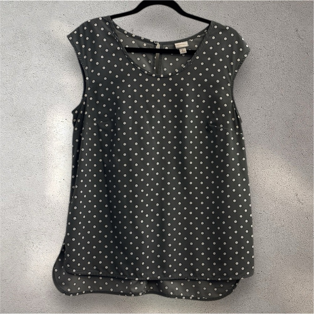 Merona Black Polka Dot Blouse